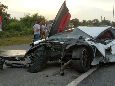 sepang, berita, kemalangan jalan raya, lumba haram, BMW vs Lamborghini