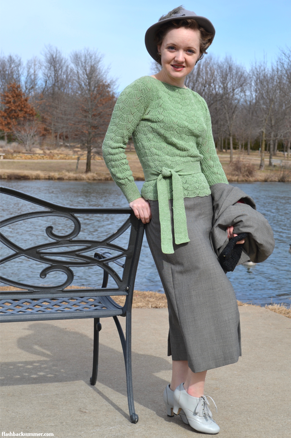 Flashback Summer: Early 1930s Gray Suit - Simplicity 2395, Simplicity 1739