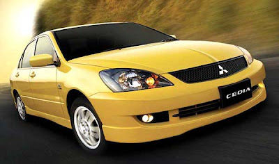 Yellow color Mitsubishi Cedia 