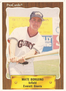 Mate Borgogno 1990 Everett Giants card