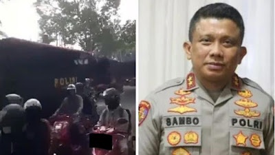 HEBOH! Kendaraan Polisi Lewat di Jalan, Publik Kompak Teriak Ferdy Sambo, Ini Kata Netizen