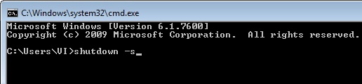 Shutdown Computer Command