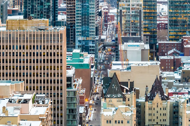 up-close view from Mount Royal Park