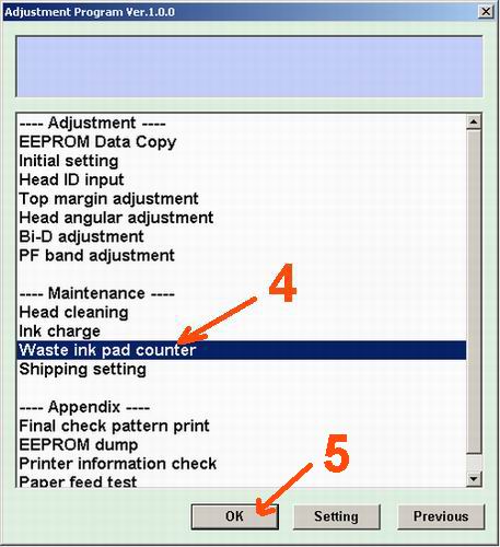 ... resetter Epson T13 dengan double klik file yang bernama “AdjProg.exe