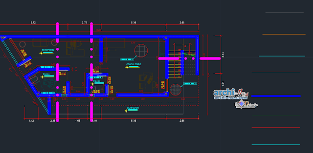 Country house - use of stone in AutoCAD 
