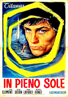 IN PIENO SOLE. Cartel. Italia. Imprenta: Cronograph, Roma. A PLENO SOL. Plein soleil. 1959. Francia, Italia. Dirección: René Clément. Reparto: Alain Delon, Maurice Ronet, Marie Laforêt, Elvire Popesco, Billy Kearns, Erno Crisa, Ave Ninchi, Frank Latimore, Nerio Bernardi, Lily Romanelli, Romy Schneider.