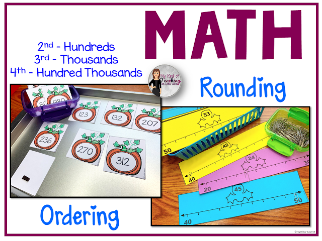 Math morning tubs for second, third, and fourth grade