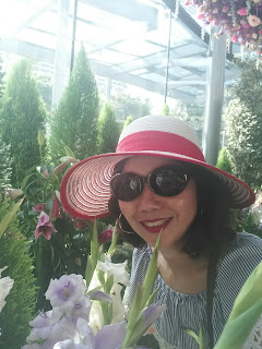 Audre Teo in Braided Straw Hat