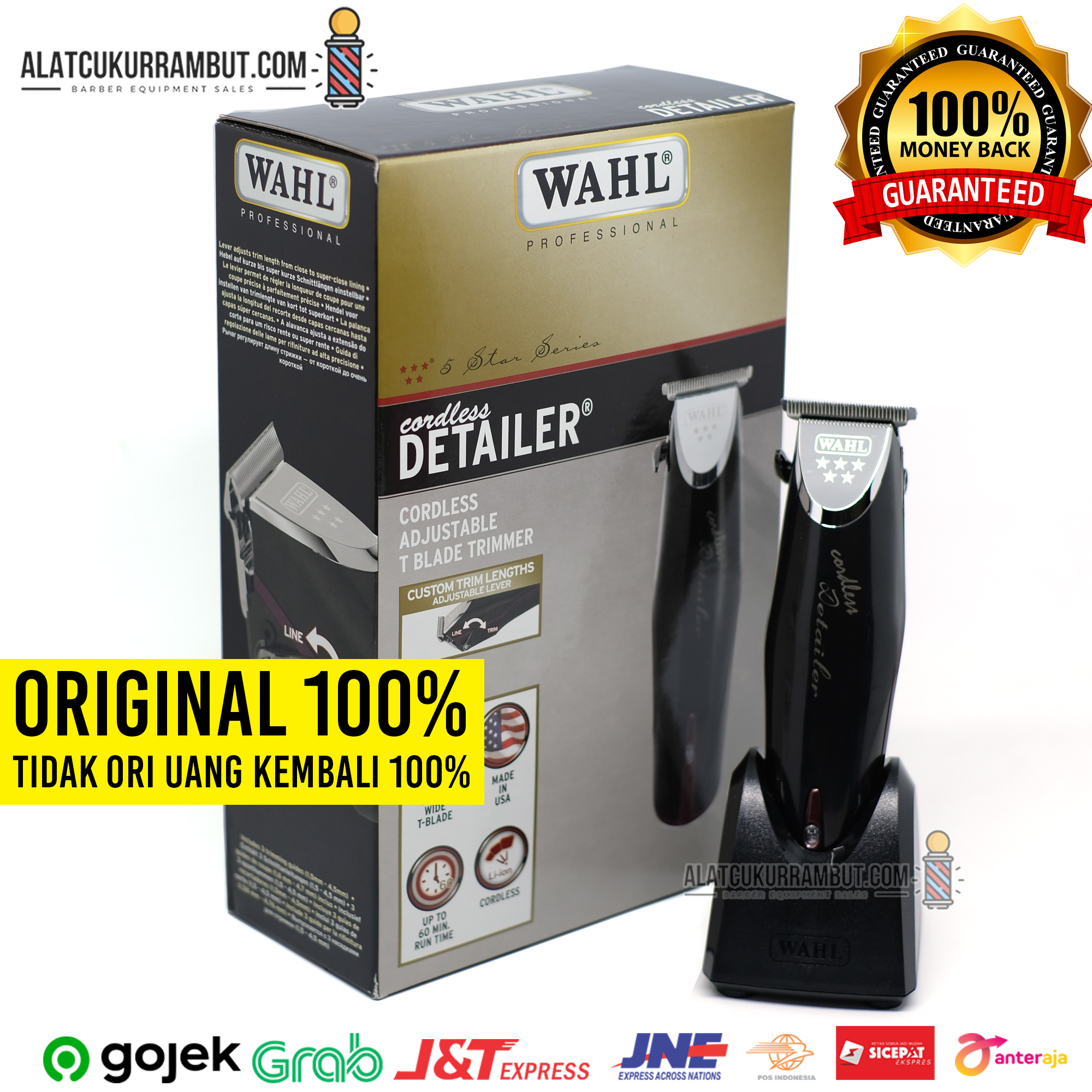 Jual Alat Penipis Rambut Hair Trimmer WAHL Detailer Cordless / Charger