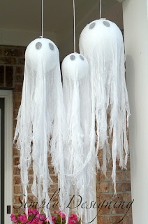 Halloween fantasminhas de tecido.