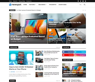 Newspot News Magazine Blogger template