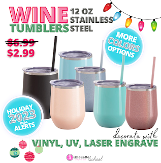 silhouette deals, cyber monday, black friday, new products, wine tumblers