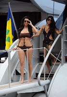 Kim And Kourtney Kardashian Bikini Pictures in Monaco