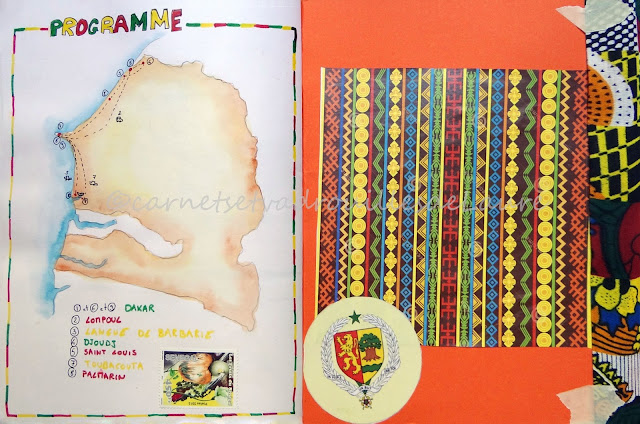 carnet-de-voyage-Senegal-itinéraire-carte-aquarelle-carnetsetvadrouillesdelaure
