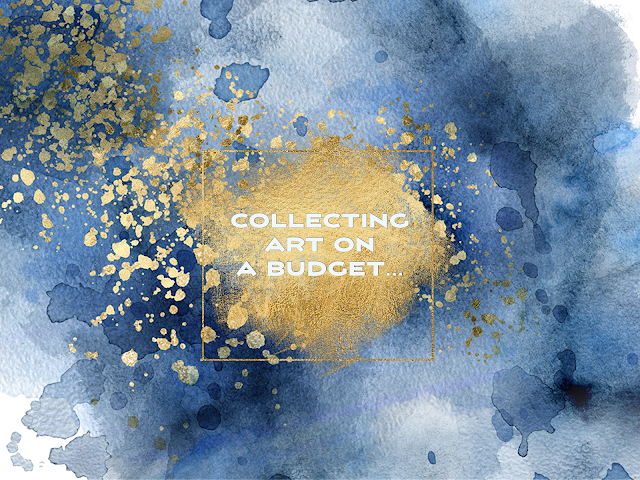 abstract cover image for collecting art on a budget blog