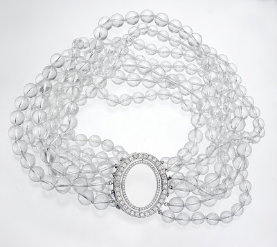 Rock Crystal Jewelry on Strand Rock Crystal Necklace With Signature Oval Diamond Clasp