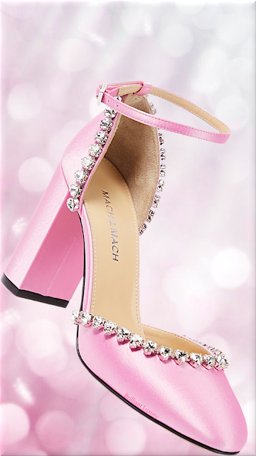 ♦Pink Mach & Mach Audrey crystal-embellished satin pumps #brilliantluxury