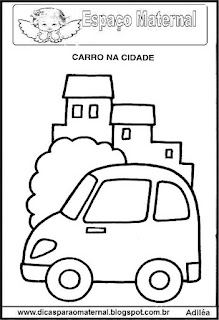 Desenho de carro para colorir