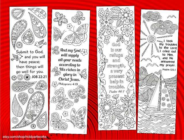 Bible Bookmarks Coloring