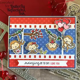 Sunny Studio Stamps: Love Monkey Fall Flicks Filmstrip Customer Card Share by Dana Kirby