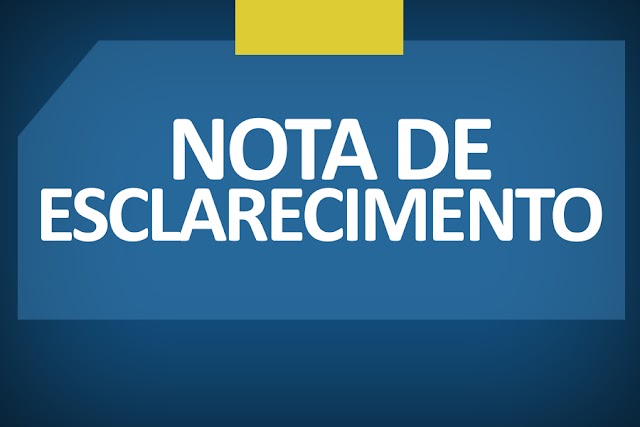 NOTA DE ESCLARECIMENTO DA SECRETARIA DE SAÚDE DE BOM CONSELHO 