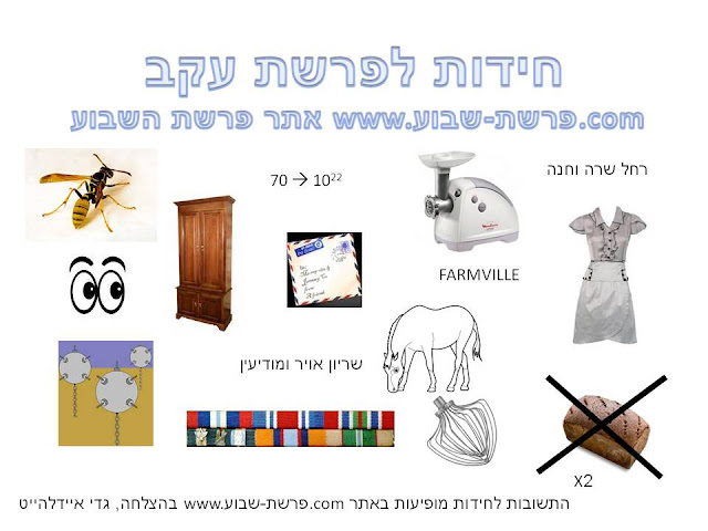 חידות לפרשת עקב