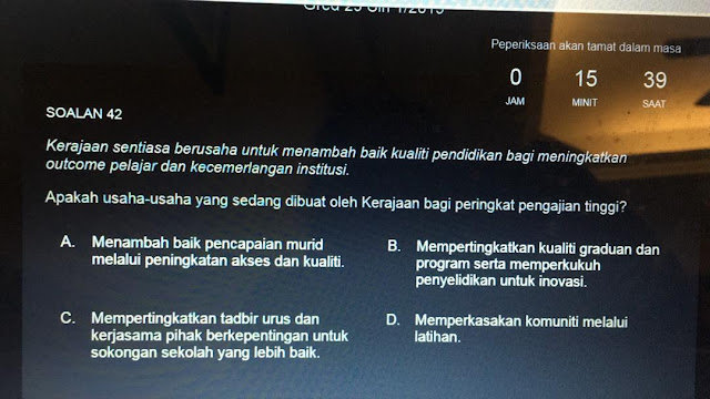 Himpunan Soalan Peperiksaan Memasuki Perkhidmatan UITM Secara Dalam Talian Gred 29