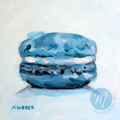 blue-macaron-oil-painting-merrill-weber