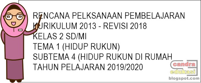 alo para pencari edukasi selamat berkunjung kembali di blog yang sangat sederhana ini RPP Kelas 2 K13 Revisi 2018 Tema 1 Hidup Rukun Subtema 1