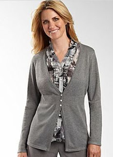 women's tall cardigan sweater gray