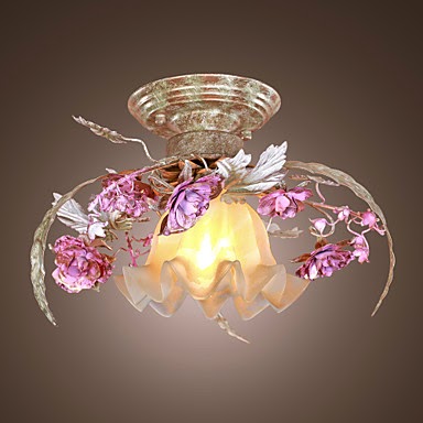 Lámpara de techo Flores de Cristal