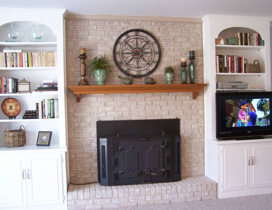 Fireplace Decorating: Fireplace Mantel Shelves An Easy Makeover