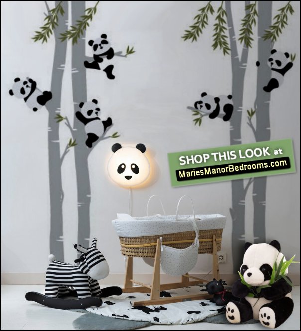 panda bear nursery theme  Panda print  Panda Nursery Room Decor  panda baby room ideas  panda bedroom decor