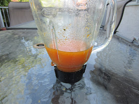 blender with pureed carrots
