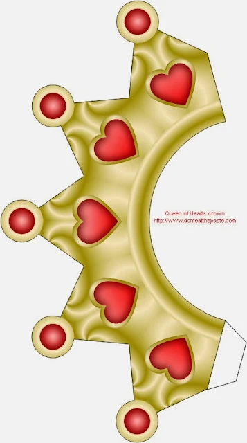 Free Printable Crown with Hearts.