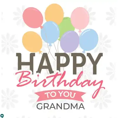 happy birthday images for grandmother with balloons