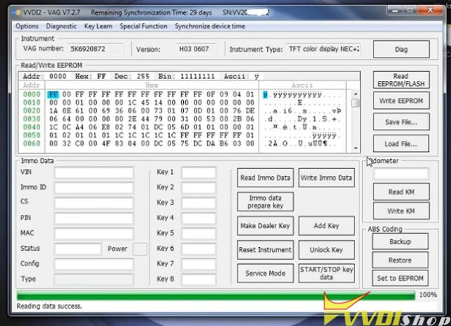 Add VW Golf 6 MK6 Key with Xhorse VVDI2 7