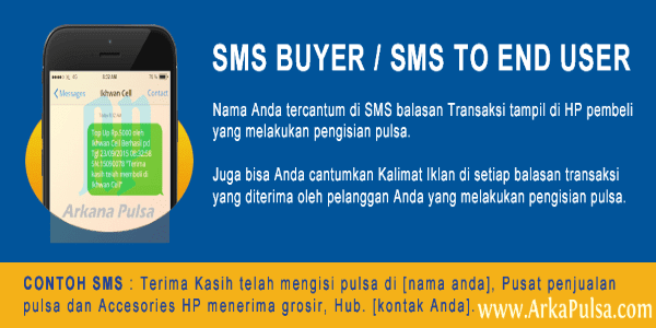 Cara Setting SMS End User/Buyer Pelanggan Server Arkana Pulsa CV Sinar Surya Suryandaru Blora
