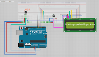 Skematik Thermometer Digital dengan Arduino