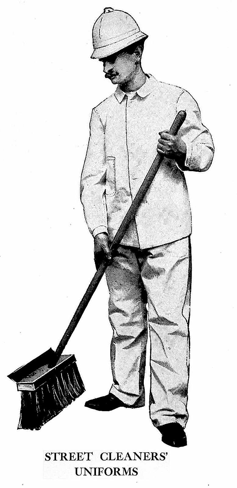 a 1910 Street Cleaners Uniform from a commercial catalog, Rocky and Bullwinkle