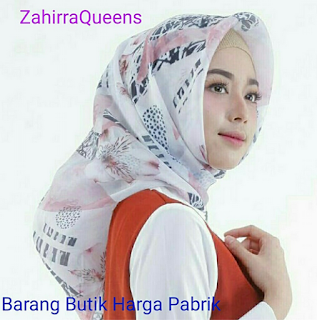 Hijab printing dari toko butik zahiraqueen karawang
