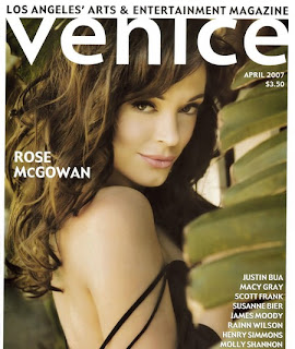 Rose McGowan graces the front cover of Venice Magazine.