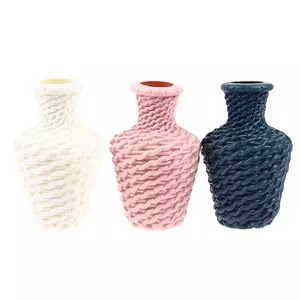 Modern Flower Vase White Pink Plastic Vase Flower Pot Basket Nordic Home Living Room Decoration Ornament Flower Arrangement US $2.55 New User Deal Free Shipping