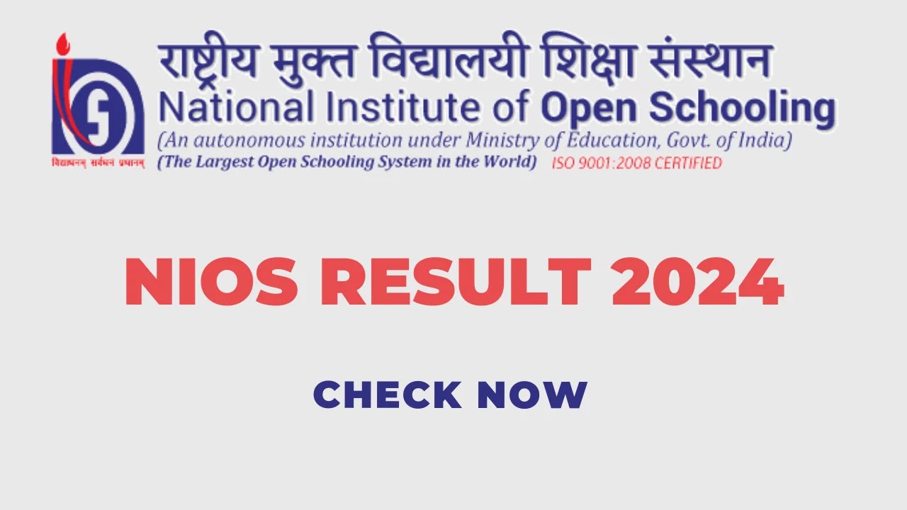 NIOS Result 2024: Check Your 12th NIOS Result Now at dled.nios.ac.in