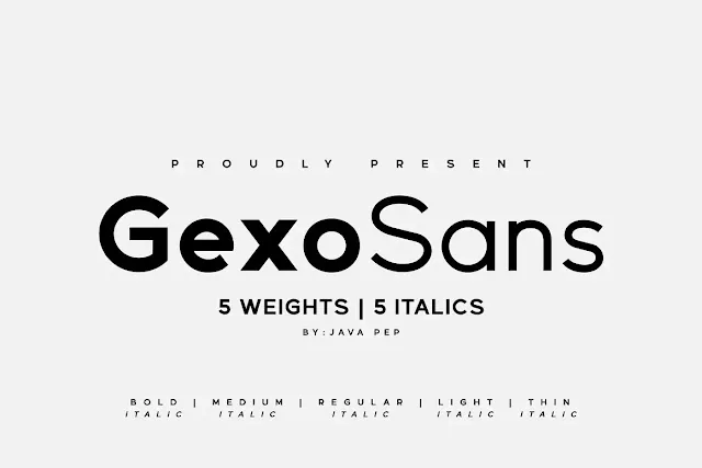 Gexo Sans Serif Font