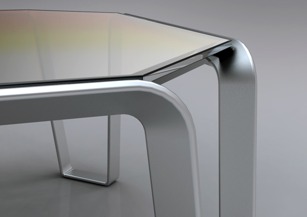 Shaped Alumi-table Design By Alex Sacchetti