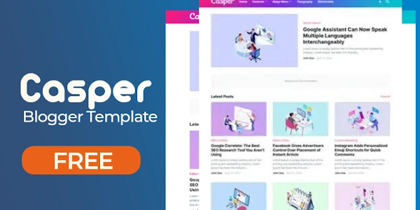 Casper - Responsive Blog & Magazine Blogger Template Free Download