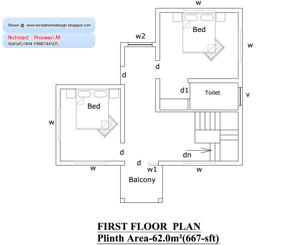 Kerala Home  plan  and elevation  1800 Sq  Ft  home  appliance