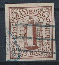 German States Hamburg 1859 no 2