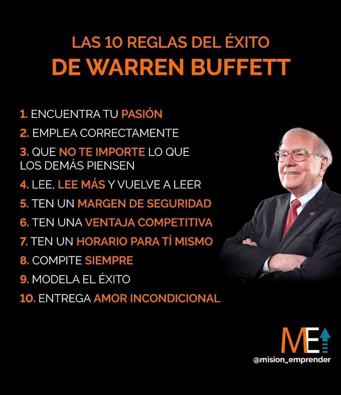 Interesante, algunos tips y consejos de Warren Buffett sobre finanzas personales para futuros inversionistas